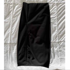 Nasty Gal high waist slit midi skirt